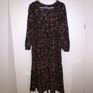 Black Floral Maxi Dress